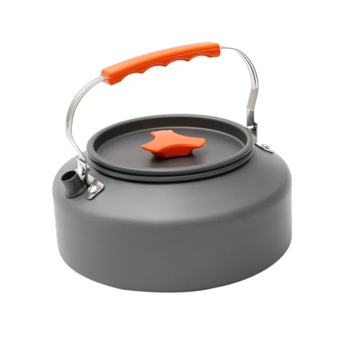 PAMINGONO Camping Wasserkocher Leichter Kratzfester Wasserkessel mit Hitzebeständigem Griff und Isolierdeckel Kompakt für Outdoor Wandern Picknick Tee Kaffeezubereitung von PAMINGONO