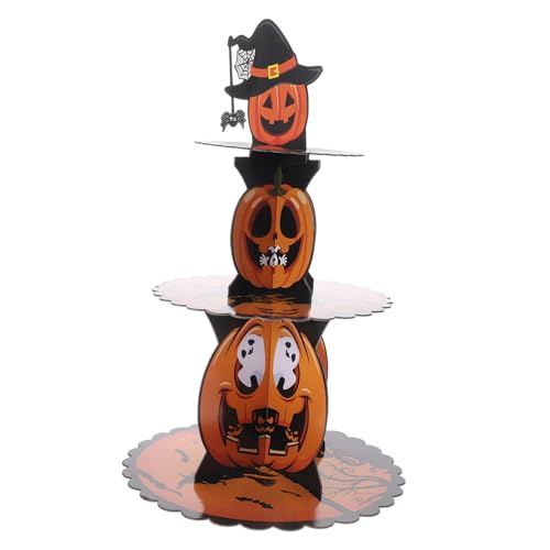 PAMINGONO Cupcake Ständer Halloween Thema Mehrschichtiger Kuchen Display Rack für Party Dessert PAMINGONO Cupcake Ständer Halloween Thema Mehrschichtiger Kuchen Display Rack für Party Dessert von PAMINGONO