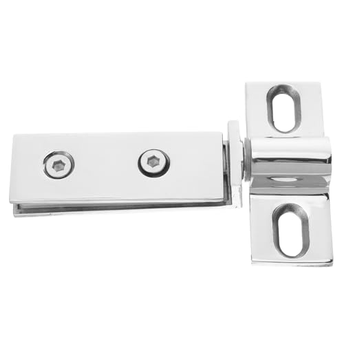 PAMINGONO Edelstahl Duschtür Scharnier mit Doppellochigem Pivot Design Geräuscharm Stabil und Schwerlastfähig Rechteckig für Moderne Glas Duschtüren Sanftes Gleiten Minimalistisches von PAMINGONO
