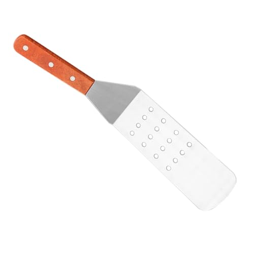 PAMINGONO Edelstahl Fischwender Spatel mit Holzgriff Rostfrei Hitzebeständig Spülmaschinengeeignet Vielseitig für Steak Grill Pfannkuchen Bbq Praktisches Kochwerkzeug für Zuhause und von PAMINGONO