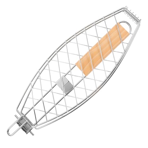 PAMINGONO Fisch Grillkorb aus und Abnehmbar Leichtes Bbq Zubehör für Outdoor Grillen Picknick und Camping Einfach zu Reinigen Langlebig und Multifunktional von PAMINGONO
