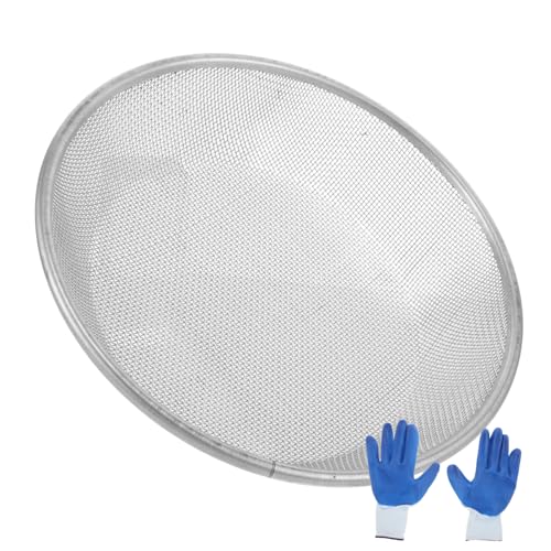 PAMINGONO 30 cm Durchmesser Bodensieb Sandstein-siebpfanne Kompostsieb Werkzeug Kiesstrandsieb Edelstahlgewebesieb PAMINGONO 30 cm Durchmesser Bodensieb Sandstein-siebpfanne Kompostsieb Werkzeug Kiesstrandsieb Edelstahlgewebesieb von PAMINGONO