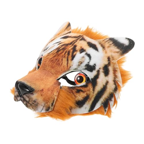 PAMINGONO Gepardenmaske Mit Realistischem Design Gesichtsmasken Für Cosplay Und Kostüme Leichtes Halbgesicht Für Halloween-Partys Und Festivals Tierpartymaske Für Junge Mädchen Und von PAMINGONO