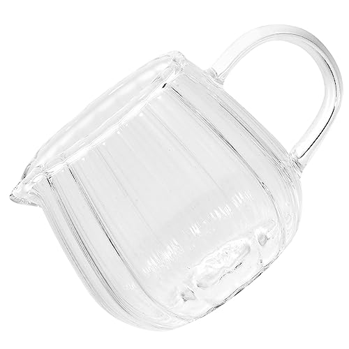 PAMINGONO Glaskrug Eleganter Mini Kaffee Krug für Milch Sahne Soßen Hitzebeständig Leicht zu Reinigen für Zuhause Restaurants und Partys Vielseitig Einsetzbar von PAMINGONO