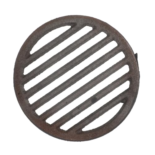 PAMINGONO Runder Gusseisen Grillrost Ersatzplatte Für Holzkohlegrills Praktische Bbq Zubehörteile Für Gleichmäßige Wärmeverteilung Und Einfache Reinigung von PAMINGONO