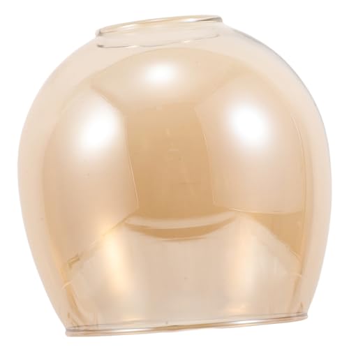 PAMINGONO Handgefertigte Glaslampenschirm Ersatz Bernsteinfarbener Handgeblasener Glasschirm Sanfte Lichtstreuung Vielseitig für Pendelleuchten und Wandleuchten Hochwertiger Ersatz für DIY von PAMINGONO