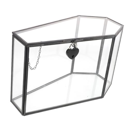 PAMINGONO Handgefertigte Gothic Glas-Display-Box Sargform Transparent Mini Schmuck-Organizer Vielseitige Glasvitrine für Sammler und Dekoration von PAMINGONO