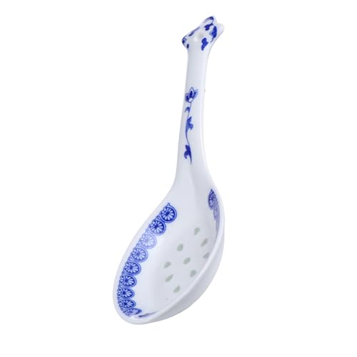 PAMINGONO Keramischer im Asiatischen Handgefertigte Suppenschaufel mit Langem Griff Traditionelles Chinesisches Design für Zuhause von PAMINGONO