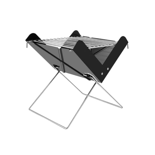 PAMINGONO Klappbarer Camping grill aus Edelstahl Leichter Outdoor holzkohlegrill mit Lüftungsschlitzen Einfach zu Transportieren Montieren für Picknick Garten und Barbecue PAMINGONO Klappbarer Camping grill aus Edelstahl Leichter Outdoor holzkohlegrill mit Lüftungsschlitzen Einfach zu Transportieren Montieren für Picknick Garten und Barbecue von PAMINGONO