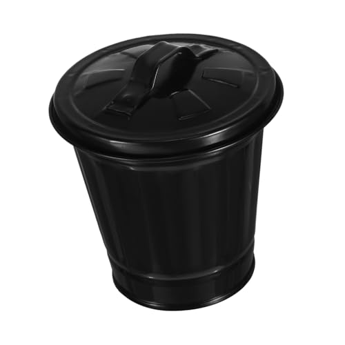 PAMINGONO Kleiner Desktop mülleimer mit Deckel Kreativer und Praktischer Abfallbehälter für Tisch Stilvolles Design Geruchsdicht für Büro Schlafzimmer und Wohnzimmer von PAMINGONO