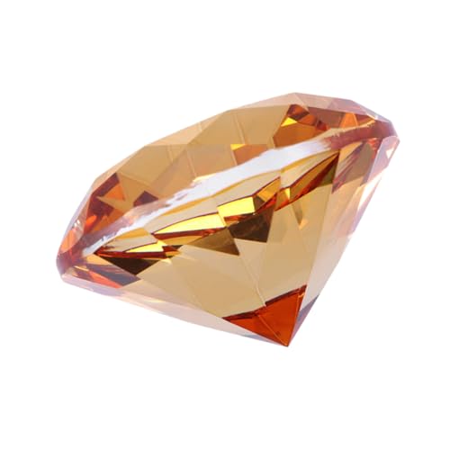 PAMINGONO Kristall Diamant Dekoration Bernsteinfarbenes Ornament für Hochzeit Wohnraum Tischdeko Geschenkidee für Brautparty und Feierlichkeiten von PAMINGONO