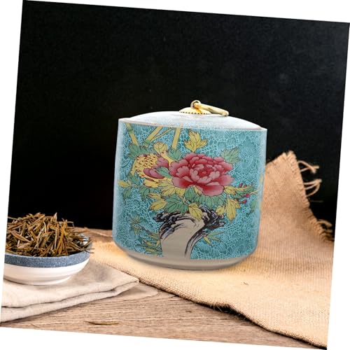 PAMINGONO Luftdichte Teedose aus Keramik mit Kreativem Design Versiegeltem Deckel für Frischen Losen Tee Bunte Vorratsbox für Zuhause Büro Teezimmer und Restaurant Dekorativer Teebehälter von PAMINGONO