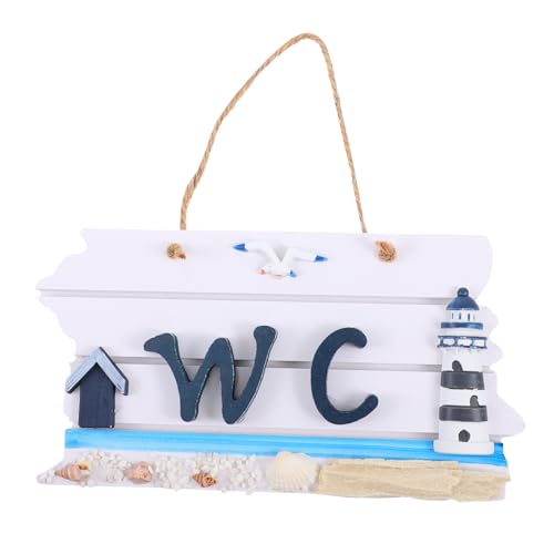 PAMINGONO Mediterranes Wc Türschild aus Leichtem Langlebigem Schaumstoff Dekorative Toilettenanzeige Selbstklebend und Einfach Anzubringen Geeignet für Büro Hotel Geschäft und Zuhause von PAMINGONO