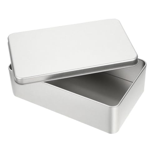 PAMINGONO Metallbox mit Deckel Kleine Aufbewahrungsbox aus Weißblech für Kekse Pralinen Backwaren und Geschenke Rechteckige Tiramisu Verpackung Langlebig Leicht Vielseitig für Süßigkeiten von PAMINGONO