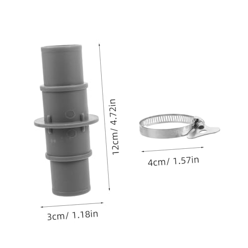 PAMINGONO Poolschlauch Adapter Handklemmen Universeller Vakuumschlauch Verbinder für Schwimmbad Reiniger und Filterpumpen Langlebiger Grauer Anschluss PAMINGONO Poolschlauch Adapter Handklemmen Universeller Vakuumschlauch Verbinder für Schwimmbad Reiniger und Filterpumpen Langlebiger Grauer Anschluss von PAMINGONO