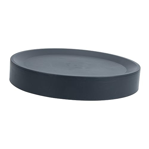 PAMINGONO Rollbarer Blumenroller mit Universalrädern Runder Pflanzentopf Transportwagen Graues Bewegliches Pflanzenuntersetzer Tablett Øcm für Garten Balkon und Innenbereich von PAMINGONO