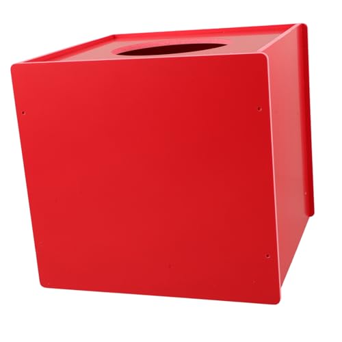 PAMINGONO Rote Losbox Multifunktionale Sammelbox für Wahlurne und Spenden Robuste Aufbewahrungsbox für Karten Geschenke und Partyspiele bei Veranstaltungen von PAMINGONO