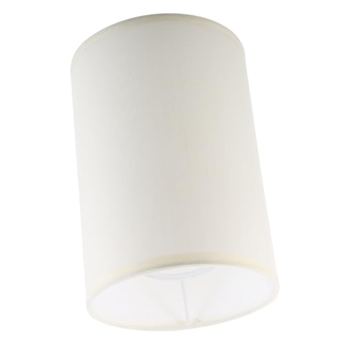 PAMINGONO Runder Lampenschirm Fassung Cremefarben Tc und Metall Stabile Tisch und Stehlampe Abdeckung Bruchsicher Einfache Montage für Schlafzimmer Wohnzimmer Büro von PAMINGONO
