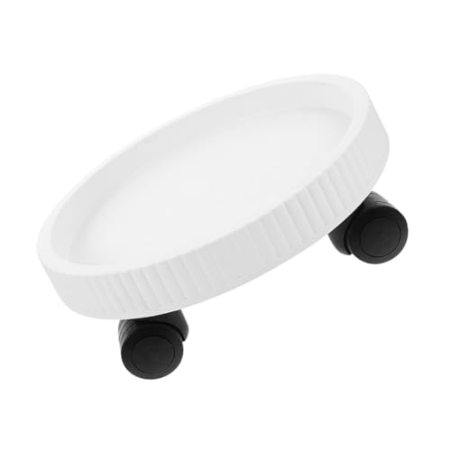 PAMINGONO Runder Pflanzenroller mit Rädern Hoher Tragkraft aus Robustem Material Rutschfestes Pflanzentablett Wasserabweisend für Große Blumentöpfe Innen und Außen Tragbar Teppich Boden von PAMINGONO