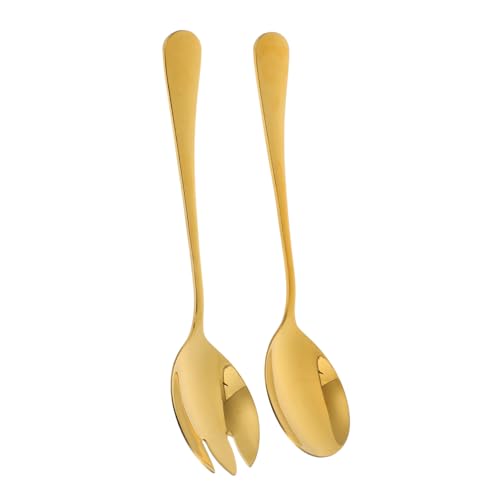 PAMINGONO Salatbesteck Feinstem Edelstahl Ergonomisch Geformte Salatlöffel Gabel mit Praktischem Design Langlebig Komfortabler Griff zum Servieren und Mischen von Salaten bei Familienfeiern PAMINGONO Salatbesteck Feinstem Edelstahl Ergonomisch Geformte Salatlöffel Gabel mit Praktischem Design Langlebig Komfortabler Griff zum Servieren und Mischen von Salaten bei Familienfeiern von PAMINGONO