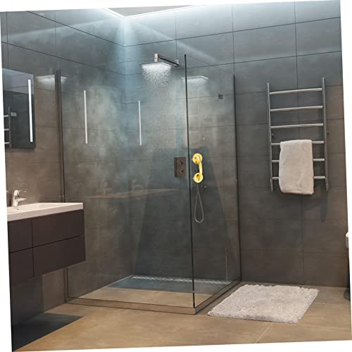 PAMINGONO Starker Saugnapf Haltegriff Badewanne Wiederverwendbarer Balance Assist Handlauf Bohren Ergonomischer Rutschfester Badezimmergriff für Senioren und Dusche Mittelgroßer Goldener von PAMINGONO