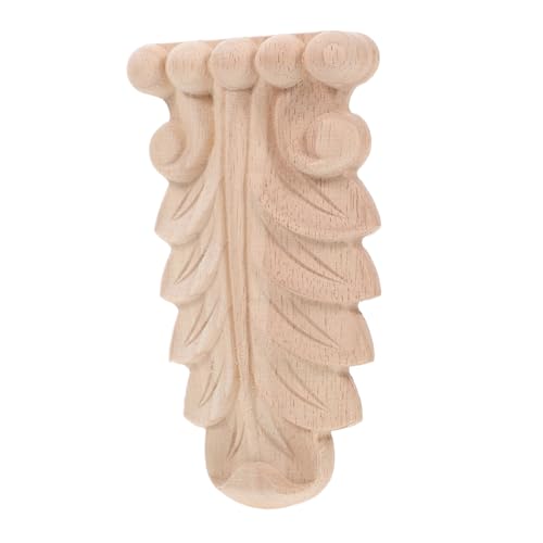 PAMINGONO Unlackierte Holzapplikation Vintage Stil Holzgeschnitzte Möbelverzierung Klassische Holzornamente für Wohnkultur Restaurierung Möbeldekoration Holzverzierungen von PAMINGONO