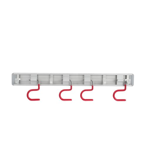 PAMINGONO Wandhalterung Besenstielhalter Fach Mop Halter aus Rostfreiem Aluminium Platzsparender Besen und Gartengeräte Organizer für Küche Garage Garten und Bad Einfache Montage Wetterfest von PAMINGONO