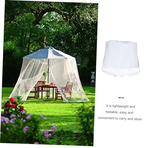 PAMINGONO Zipper-moskitonetz für Sonnenschirm Weiß mit Reißverschluss Insektenschutz für Garten Terrasse Outdoor Parasol Screen PAMINGONO Zipper-moskitonetz für Sonnenschirm Weiß mit Reißverschluss Insektenschutz für Garten Terrasse Outdoor Parasol Screen von PAMINGONO