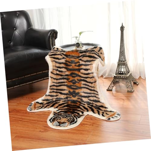 PAMINGONO rutschfeste Tiger Fußmatte Tierform Bodenmatte Weicher Kompakter Teppich für Kinderzimmer Wohnzimmer Badbereich mit Feiner Verarbeitung und Langlebigem Design von PAMINGONO