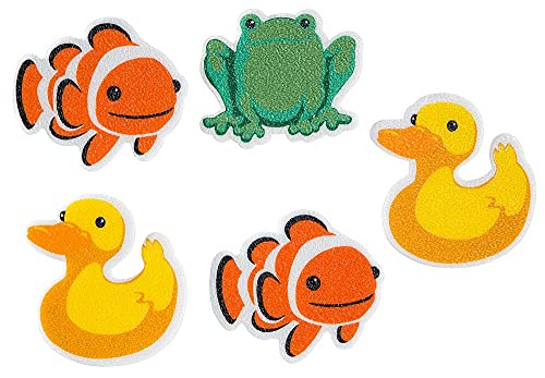 PANA Anti Rutsch Sticker für Dusche und Badewanne • Kindermotive • 5er Set • Fisch/Ente/Frosch von PANA