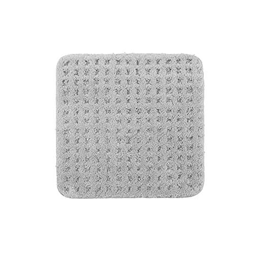 PANA® Flauschiger Badvorleger (45 x 45 cm) • WC Vorleger ohne Ausschnitt aus weichen Mikrofasern • Rutschfester & waschbarer Badteppich • Kleine WC Badematte • Farbe: Soft Grau von PANA