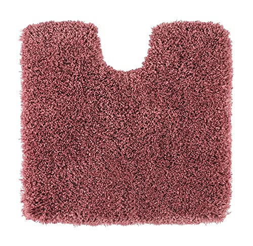 PANA® Vienna Premium Badematte • Hochflor Badvorleger • WC-Teppich mit Ausschnitt • Rutschfester und saugstarker Badezimmerteppich waschbar • Größe: 45 x 45 cm • Farbe: Beere von PANA