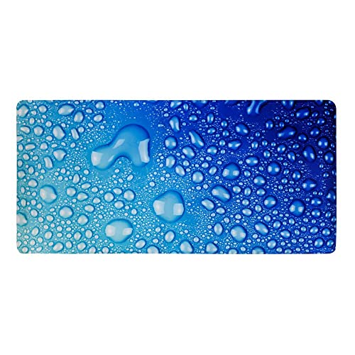 PANA® Anti-Rutsch-Matte für Wanne und Dusche (36 x 77 cm) • Badewanneneinlage mit Saugnäpfen • Waschmaschinenfeste Duschmatte • Duscheinlage für sicheren Halt • Motiv: Wassertropfen von PANA