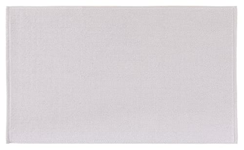PANA Baumwoll Badematte rutschfest • Duschvorleger und Badvorleger • 100% Baumwolle Badteppich waschbar • Ökotex Zertifiziert • Größe: 51 x 86 cm • Farbe: Weiss von PANA