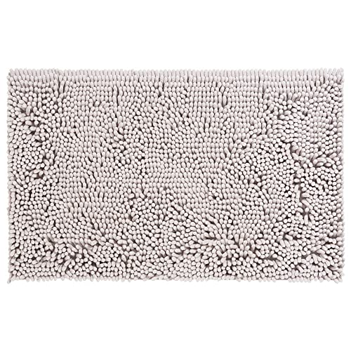 PANA® Premium Chenille Badematte (50x80 cm) • Badteppich aus besonders weichen Fasern • Saugstark & waschbar • Duschvorleger, Badvorleger, Badezimmerteppich • Farbe: Beige von PANA