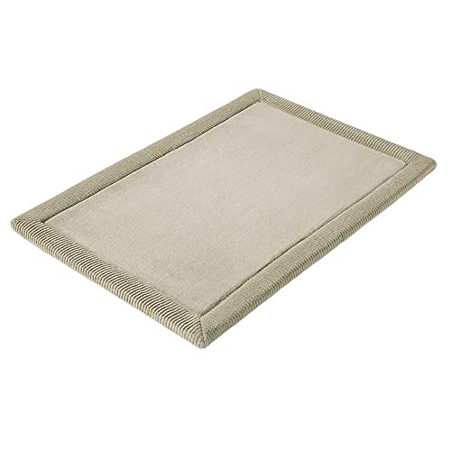 PANA® Memoryschaum Badematte (60 x 90 cm) • Flauschiger Badteppich aus weichen Mikrofasern • Mikrofaser Badvorleger • Rutschfester und waschbarer Duschvorleger • Farbe: Sand von PANA