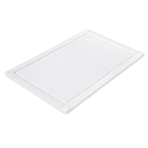 PANA® Memoryschaum Badematte (60 x 90 cm) • Flauschiger Badteppich aus weichen Mikrofasern • Mikrofaser Badvorleger • Rutschfester und waschbarer Duschvorleger • Farbe: Weiss von PANA