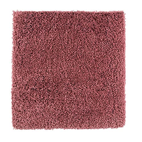 PANA Vienna Premium Badematte (45x45cm) • Hochfloor Badvorleger • Duschvorleger • WC-Teppich • rutschfest & saugstark • OHNE WC-Ausschnitt • Farbe: Beere von PANA
