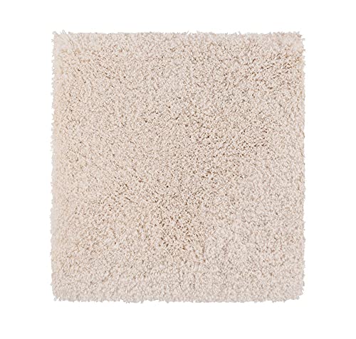 PANA Vienna Premium Badematte • Hochfloor Badvorleger • Duschvorleger • WC-Teppich • rutschfest • saugstark • Größe: 45x45cm OHNE WC-Ausschnitt • Farbe: Creme von PANA