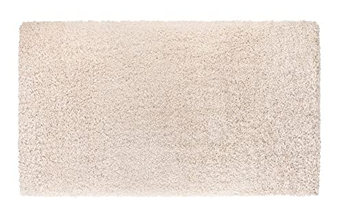 PANA Vienna Premium Badematte • Hochfloor Badvorleger • Duschvorleger • WC-Teppich • rutschfest • saugstark • Größe: 70 x 120 cm • Farbe: Creme von PANA