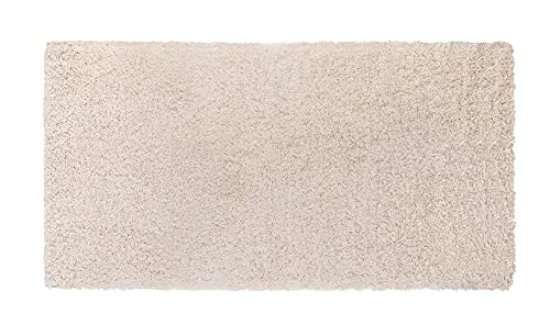 PANA Vienna Premium Badematte • Hochfloor Badvorleger • Duschvorleger • WC-Teppich • rutschfest • saugstark • Größe: 80 x 150 cm • Farbe: Creme von PANA