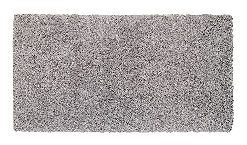 PANA Vienna Premium Badematte • Hochfloor Badvorleger • Duschvorleger • WC-Teppich • rutschfest • saugstark • Größe: 80 x 150 cm • Farbe: Grau von PANA