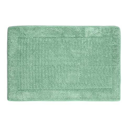 PANA Viskoelastische Frottee Badematte • Hochflor Badvorleger • Duschvorleger mit viskoelastischem Memoryschaum • rutschfest und saugstark • Größe: 50 x 80 cm • Farbe: Mint von PANA