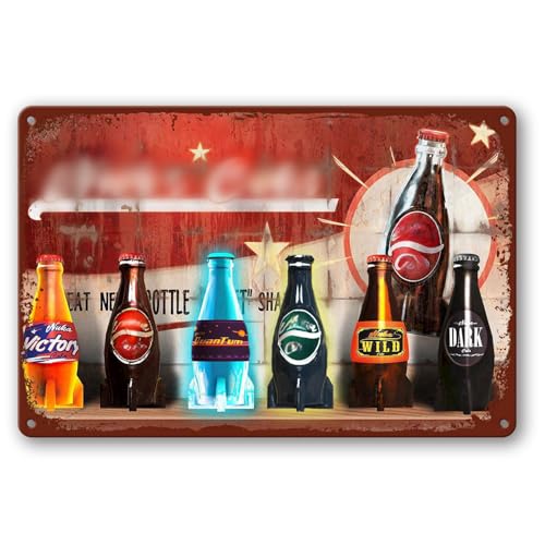 PANAGG Nuka Cola Poster Metallschild Vintage Blechschild Kunst Wohnaccessoires Vintage Metallschild Eisen Malerei Rusty Wanddekoration Poster für Bar Küche Garage Restaurant Kaffee Kunst 30.5x20.3 cm PANAGG Nuka Cola Poster Metallschild Vintage Blechschild Kunst Wohnaccessoires Vintage Metallschild Eisen Malerei Rusty Wanddekoration Poster für Bar Küche Garage Restaurant Kaffee Kunst 30.5x20.3 cm von PSIAM