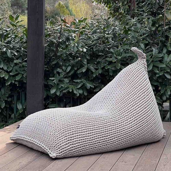 PANAPUFA Riesiger Chunky-Strick Sessel Bean Bag XXL Strick-Sitzsack Handgestrickter von PANAPUFA