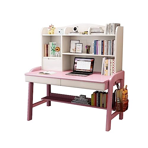 PANAZU Computertische, komplett aus Massivholz, Schreibtisch für Zuhause, Bücherregal, EIN Tisch, Schlafzimmer, Kinderarbeitstisch, PC-Tisch, Büroschreibtische von PANAZU