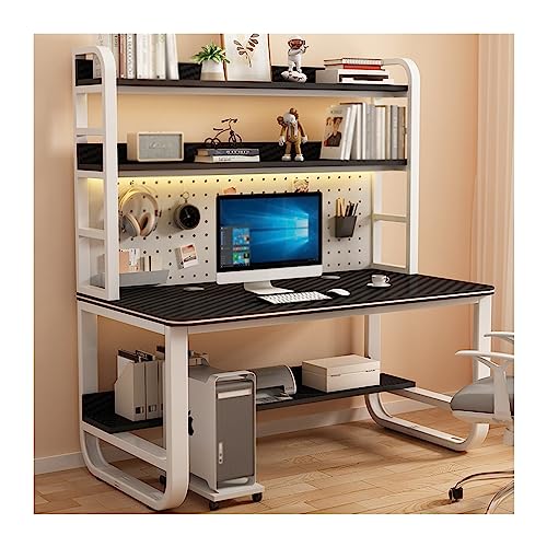 PC-Schreibtische, PC-Desktop-Schreibtisch, Schreibtisch, Bücherregal, ein Schreibtisch für Studenten, Zuhause, einfacher Büro-Schreibtisch, PC-Tisch, Schwarz-Weiß-Stil, verschiedene Büro-Schreibt von PANAZU