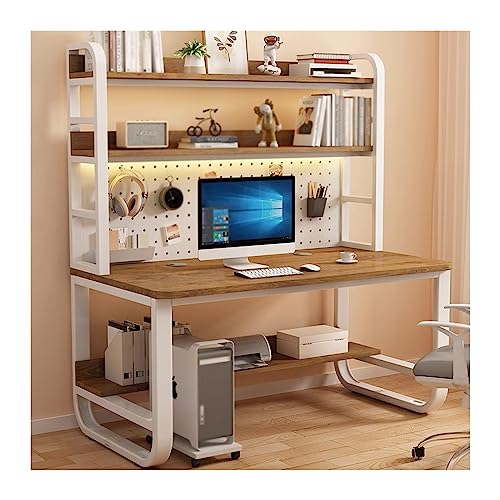 PC-Schreibtische, PC-Desktop-Schreibtisch, Schreibtisch, Bücherregal, ein Schreibtisch für Studenten, Zuhause, einfacher Büro-Schreibtisch, PC-Tisch, Schwarz-Weiß-Stil, verschiedene Büro-Schreibt von PANAZU