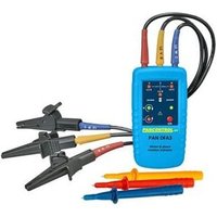 Motor- und Drehfeldrichtungsanzeige mit 3 LEDs (120-400V CAT III) mit Zubehör (Batterie nicht im Lieferumfang enthalten) von PANCONTROL.AT