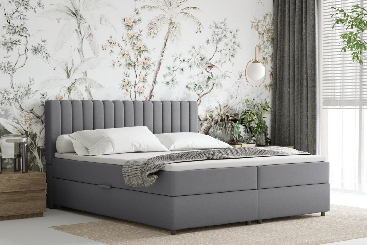 PANDA MÖBEL GmbH Boxspringbett EVEREST – Komfortables Doppelbett - Kopfteil, zwei Bettkästen, Topper PANDA MÖBEL GmbH Boxspringbett EVEREST – Komfortables Doppelbett - Kopfteil, zwei Bettkästen, Topper von PANDA MÖBEL GmbH